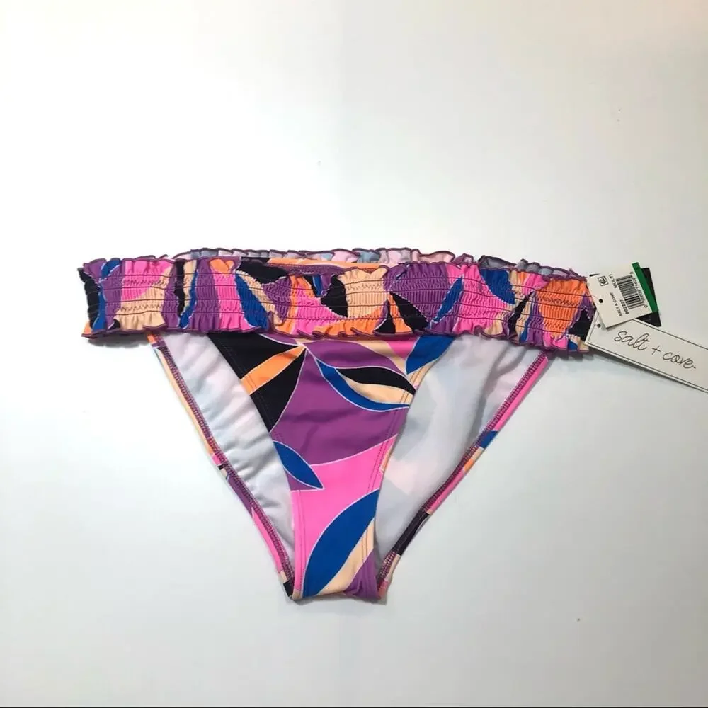 Salt+Cove Kaleidescope Smocked Bikini Swim Bottom